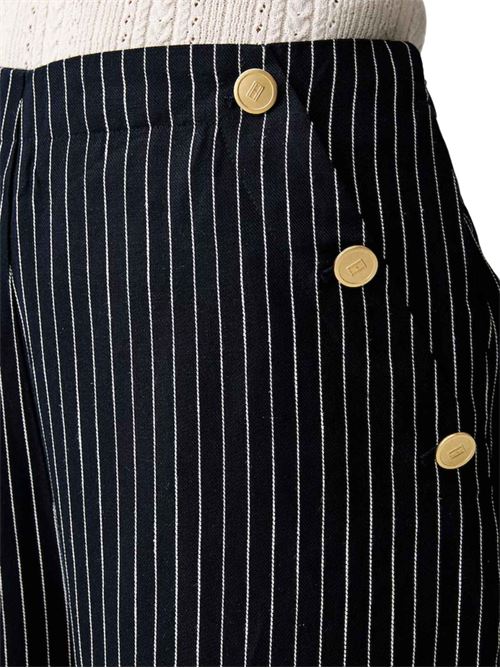 Pantalone gessati in misto lino Tommy Hilfiger | WW0WW510930BI